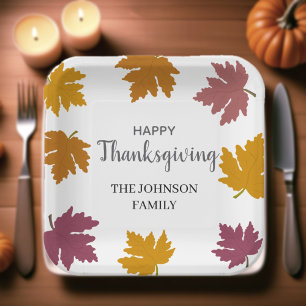 Assiettes En Carton Automne Feuille