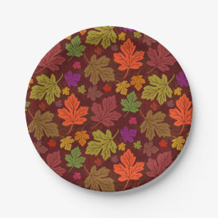 Assiettes En Carton Automne Feuilles  Automne Motif