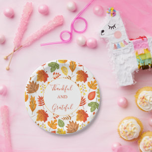 Assiettes En Carton Automne Feuilles Thankesgiving