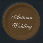 Assiettes En Carton Automne Mariage Brown Rich Profond Russe Couleur<br><div class="desc">Automne Mariage Brown Rich Profond Russe Couleur</div>