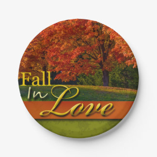 Assiettes En Carton Automne Mariage Tombe Dans L'Amour Joli Foliage Ph