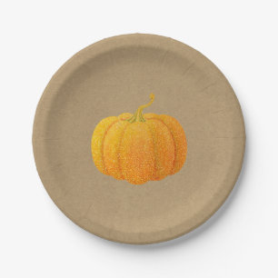 Assiettes En Carton Automne Orange Glittered Parties scintillant Autom