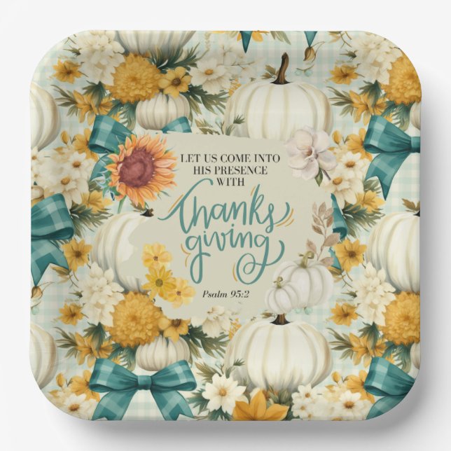 Assiettes En Carton automne Thanksgiving Country Style Papier (Recto)