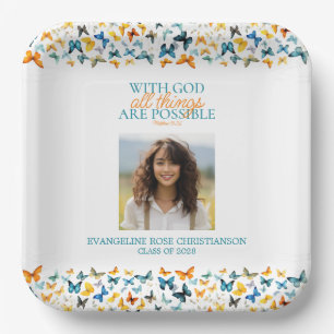 Assiettes En Carton Avec Dieu toutes les choses sont possibles papillo