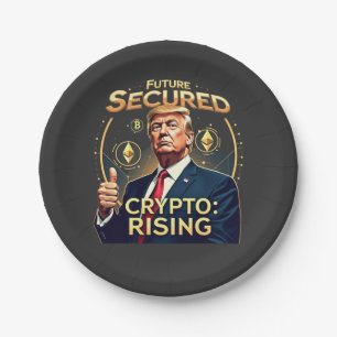 Assiettes En Carton Avenir Sécurisé Crypto en Hausse Trump Jour d'Inve