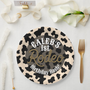 Assiettes En Carton Aventure à l'anniversaire du rodéo dans le Far Wes