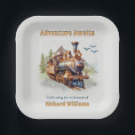 Assiettes En Carton Aventure Retraite Montagnes du train Vintage<br><div class="desc">Tous à bord pour une fête de retraite comme aucun autre ! Nos serviettes,  ornées d'un majestueux train à vapeur vintage qui serpente à travers des montagnes à couper le souffle,  les invités invitations se lancent dans un voyage mémorable de rire,  de réminiscence,  et de joyeuses festivités.</div>