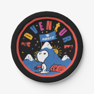 Assiettes En Carton Aventure Snoopy Attend la Conception de la Montagn