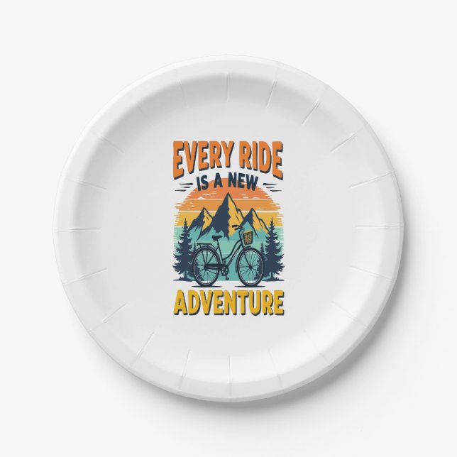 Assiettes En Carton Aventure VTT (Devant)
