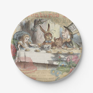 Assiettes En Carton Aventures d'Alice au pays des merveilles Art de la