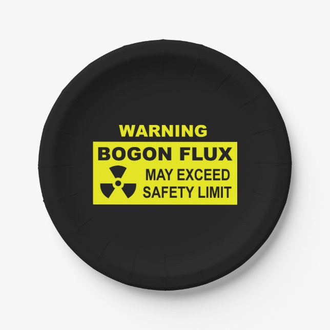 Assiettes En Carton Avertissement : Flux de Bogon (Devant)