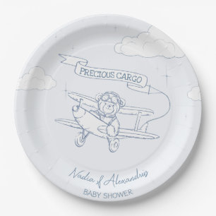 Assiettes En Carton Aviateur Aviateur Avion Précieux Baby shower de fr
