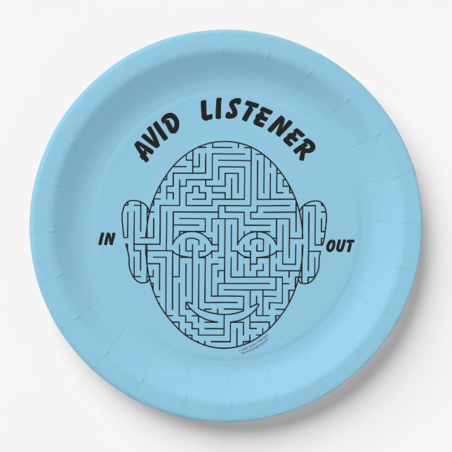 Assiettes En Carton Avid Listener (Devant)