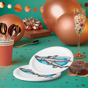 Assiettes En Carton Avion à réaction pour les fans d'aviation