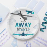 Assiettes En Carton Avion Aviation Tout âge Anniversaire Partie<br><div class="desc">Célébrez dans le style avec ces plaques de papier tendance fête d'anniversaire. Le design est facile à personnaliser avec votre propre libellé et votre famille et vos amis seront ravis de voir ces fabuleuses assiettes de fête. Les éléments correspondants se trouvent dans la collection.</div>