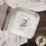 Assiettes En Carton Avion Teddy Bear Baby shower de livraison spécial<br><div class="desc">Voici notre "Livraison Spéciale Via Airmail. . . C'est un garçon !" design, où le charme intemporel côtoie l'élégance moderne dans une célébration des nouveaux débuts. Lavé de gris et de marron neutres, joliment mélangé à du gris, ce design exhale le raffinement tout en évoquant un sentiment de nostalgie qui...</div>