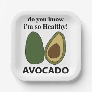 Assiettes En Carton Avocado Savez-vous que je suis si saine Avocado Pa