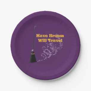 Assiettes En Carton Avoir Broom va Voyager Halloween Plaques de papier