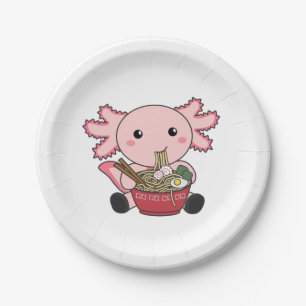 Assiettes En Carton Axolotl Nourriture Ramen Japonais Nourriture Kawai