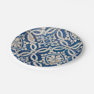 Assiettes En Carton Azulejo portugais vintage