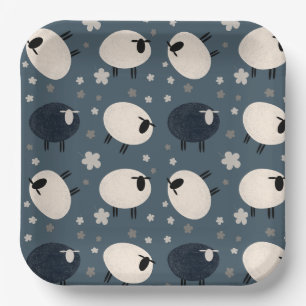 Assiettes En Carton Baa Baa Black Sheep
