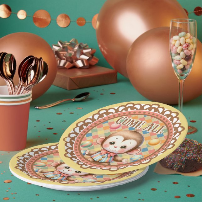 Assiettes En Carton Baby Circus (Multi)