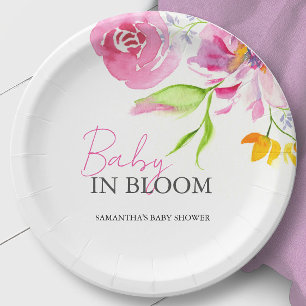 Assiettes En Carton Baby in Bloom Baby shower jetable