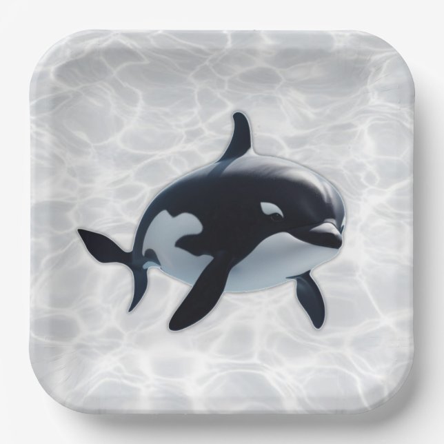 Assiettes En Carton Baby Orca Platter (Recto)