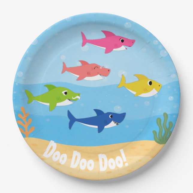 Assiettes En Carton Baby Shark Dinner Plates (Devant)