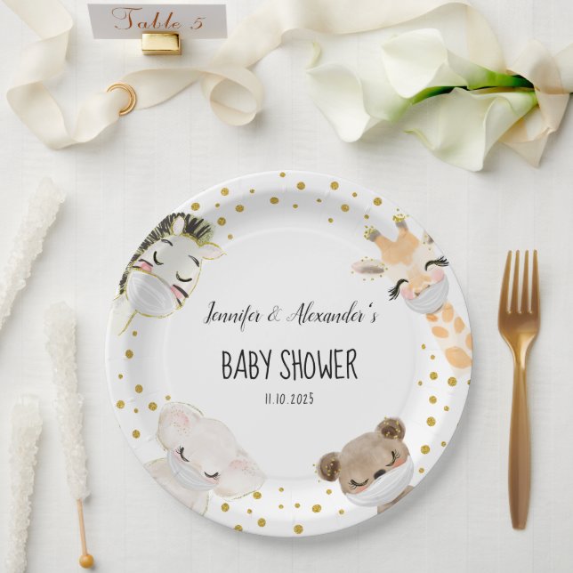 Assiettes En Carton Baby shower (Mariage)