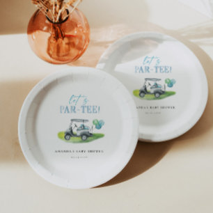 Assiettes En Carton Baby shower à thème de golf