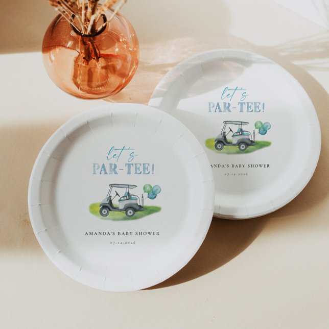 Assiettes En Carton Baby shower à thème de golf (Créateur téléchargé)