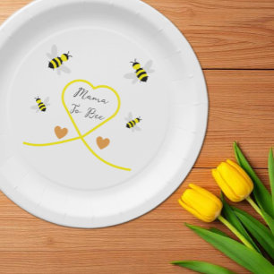 Assiettes En Carton Baby Shower Abeille