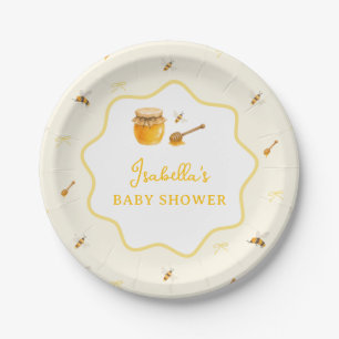 Assiettes En Carton Baby Shower Abeille Miel Jaune Fantaisiste