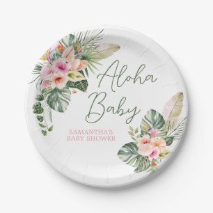 Assiettes En Carton Baby shower Aloha