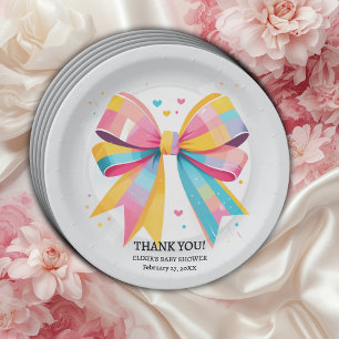 Assiettes En Carton Baby shower arc-en-ciel