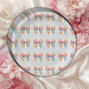 Assiettes En Carton Baby shower arc-en-ciel