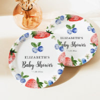 Baby shower aux bleuets et aux fraises