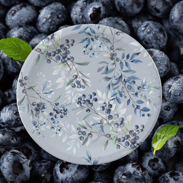 Assiettes En Carton Baby Shower aux Fruits Rouges Sucrés (Créateur téléchargé)