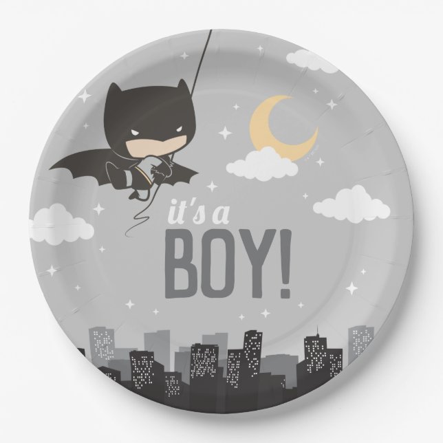 Assiettes En Carton Baby shower Batman Super Hero (Devant)