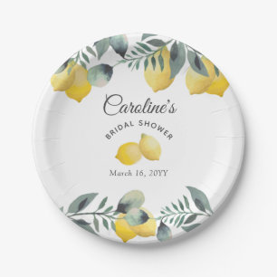 Assiettes En Carton Baby Shower Bohème Citrons Verts Campagne Moderne