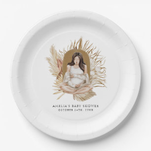 Assiettes En Carton Baby shower Boho Florals