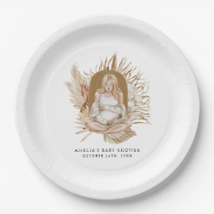 Assiettes En Carton Baby shower Boho Florals