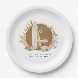 Assiettes En Carton Baby shower Boho Florals