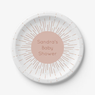 Assiettes En Carton Baby shower Boho Sun