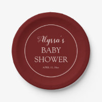 Baby-Shower Burgundy et Rose Pâle