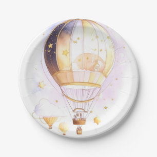 Assiettes En Carton Baby shower Celestial Dreamland Hot Air Balloon