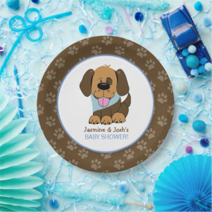 Assiettes En Carton Baby shower Chien Chien Chien Chien Handicap Plaqu