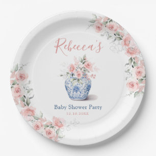 Assiettes En Carton Baby shower Chinoiserie Jar Ginger Rose