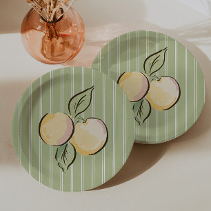 Assiettes En Carton Baby Shower Citron Vert Vintage